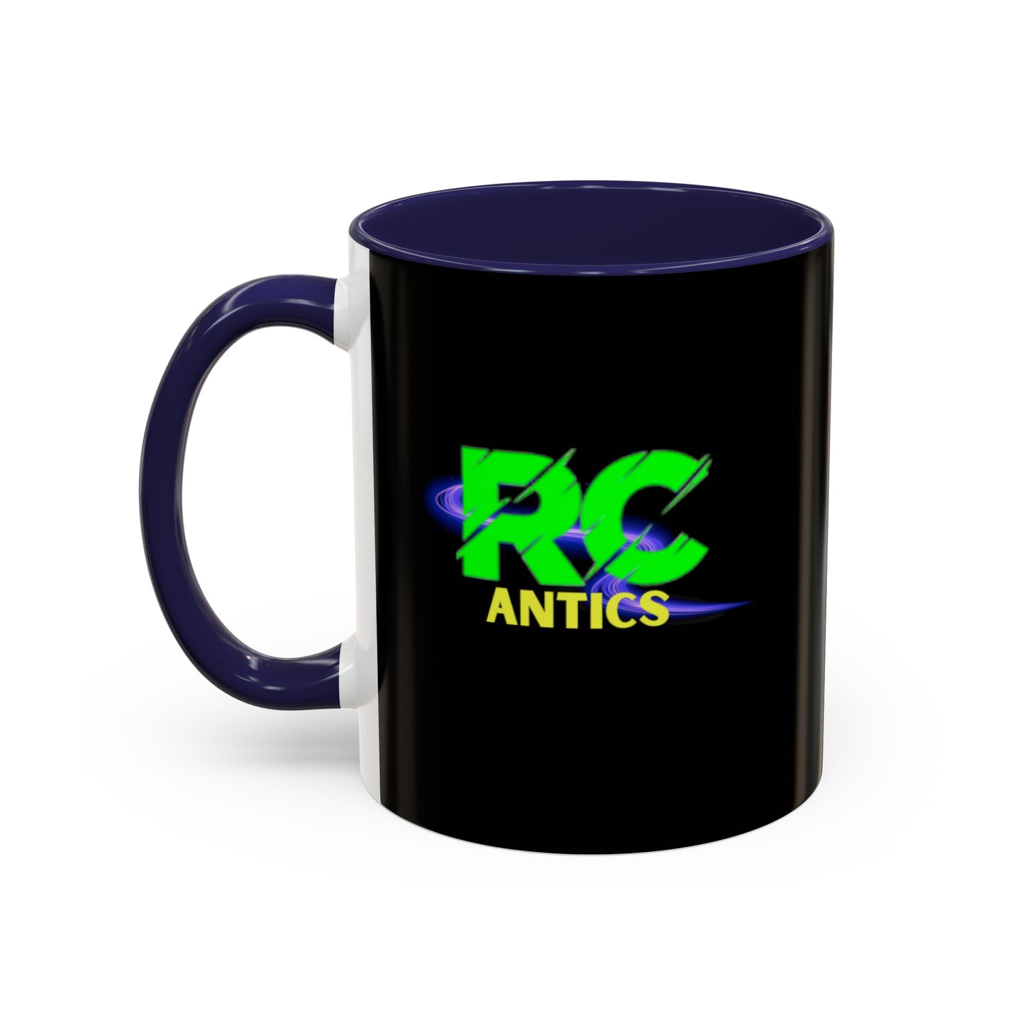Racing American Flag Accent Coffee Mug (11, 15oz)