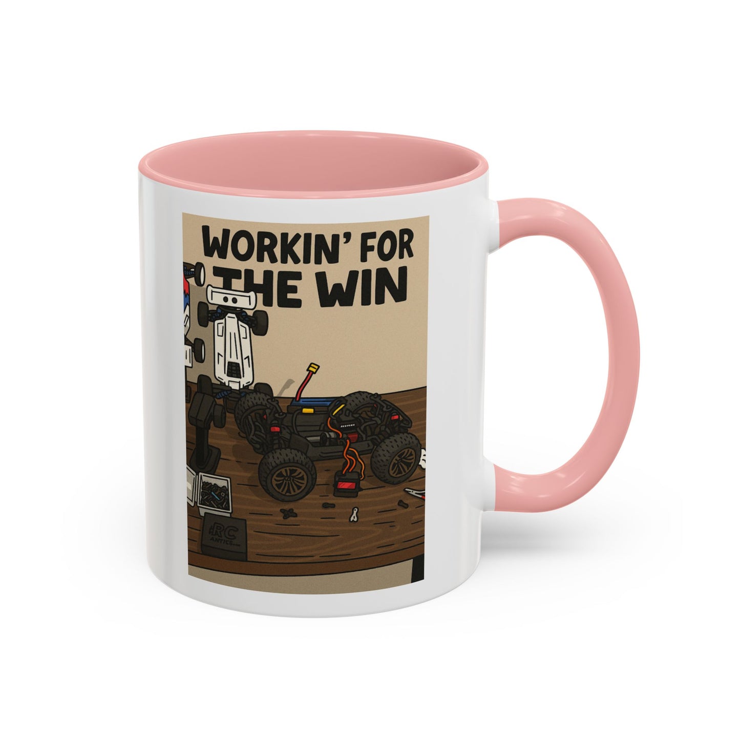 Workin for the win Accent Coffee Mug (11, 15oz)