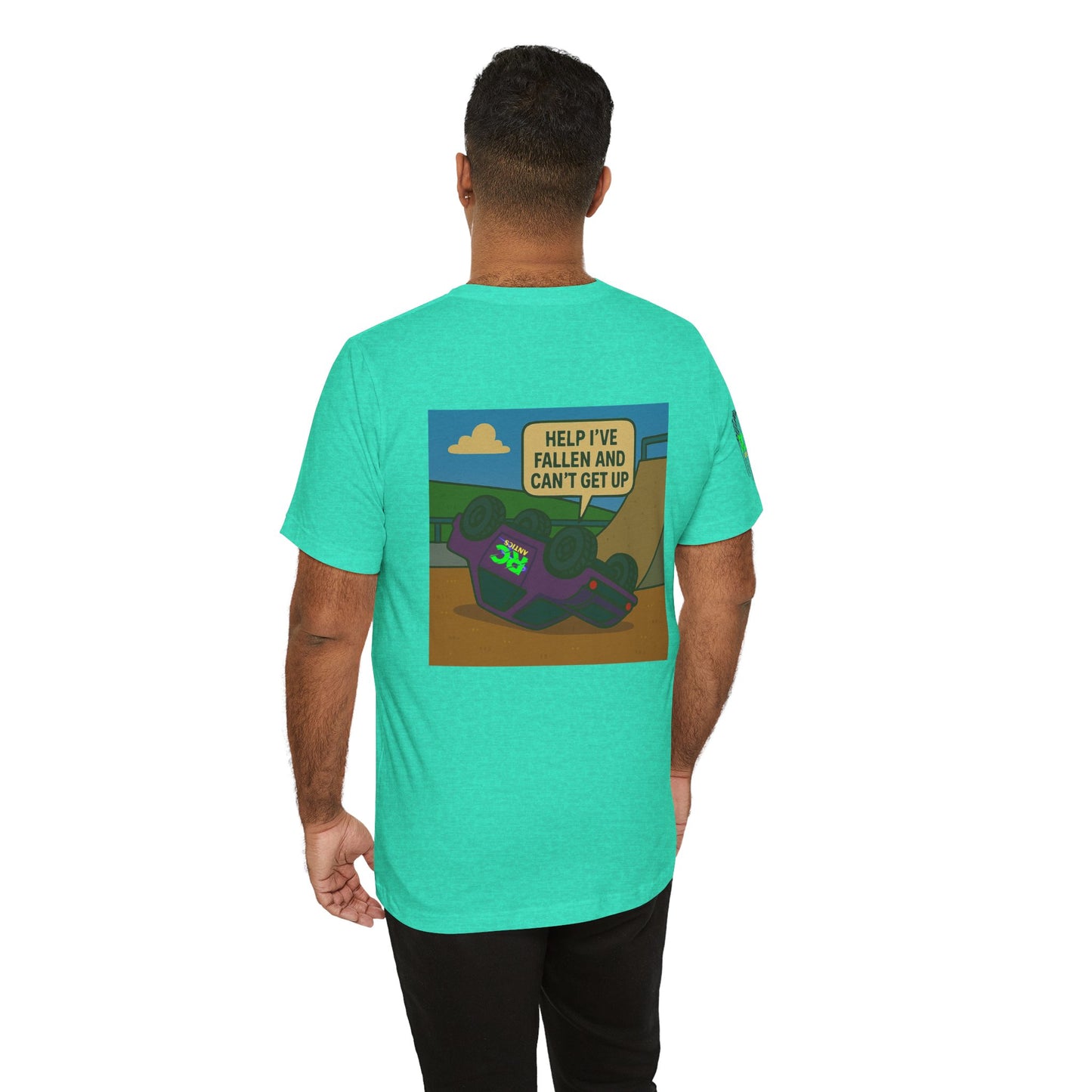 Help I've Fallin and can't get up Jump Unisex Jersey Short Sleeve Tee