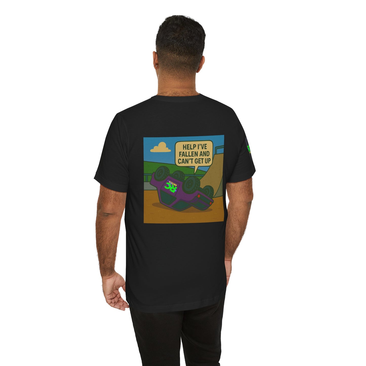 Help I've Fallin and can't get up Jump Unisex Jersey Short Sleeve Tee