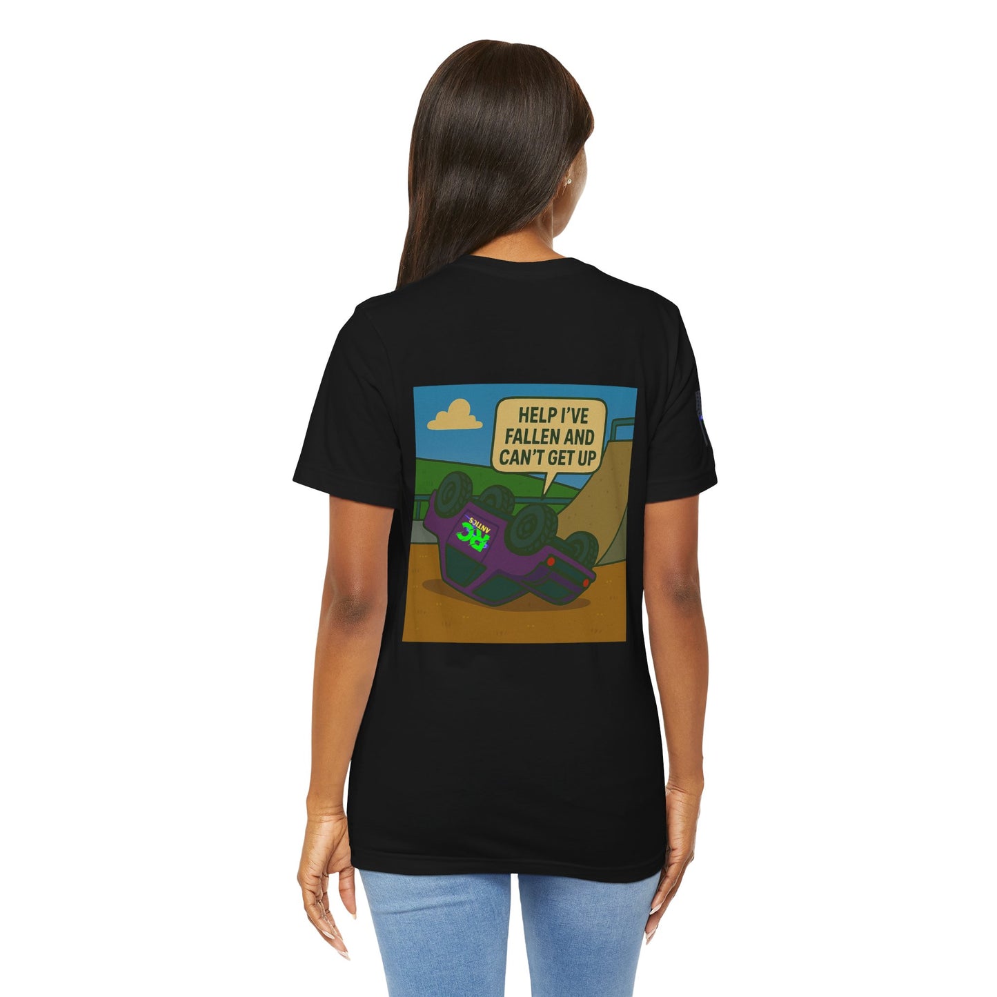 Help I've Fallin and can't get up Jump Unisex Jersey Short Sleeve Tee