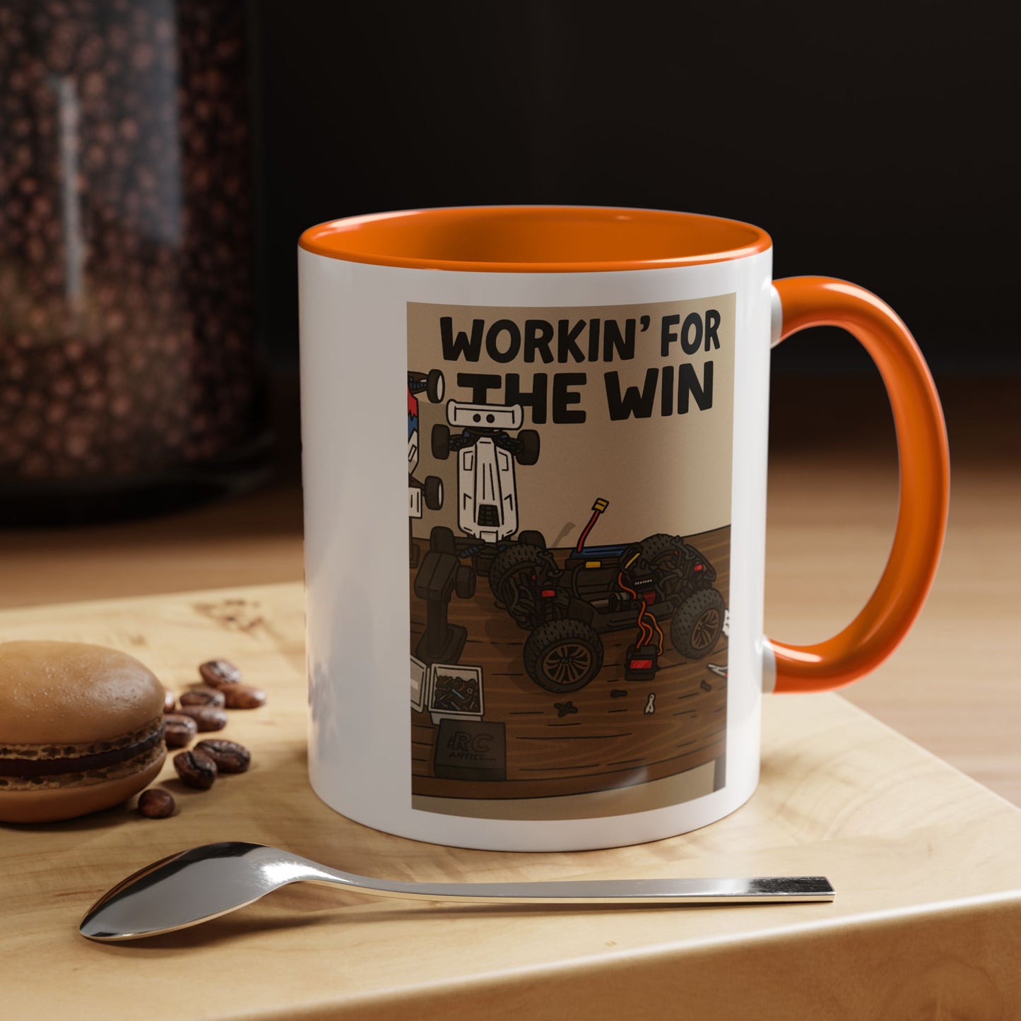 Workin for the win Accent Coffee Mug (11, 15oz)