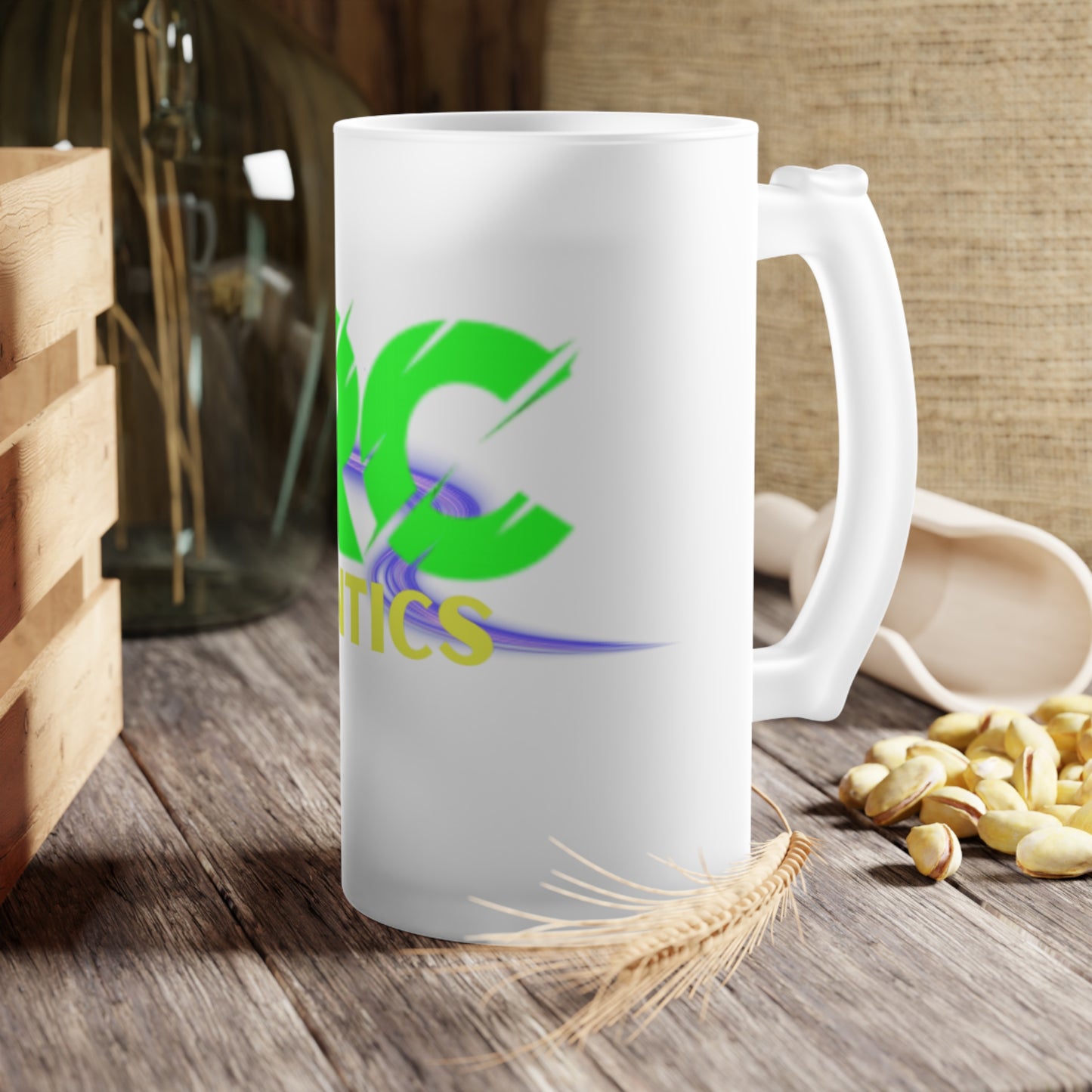 Glass Frosted Beer Mug