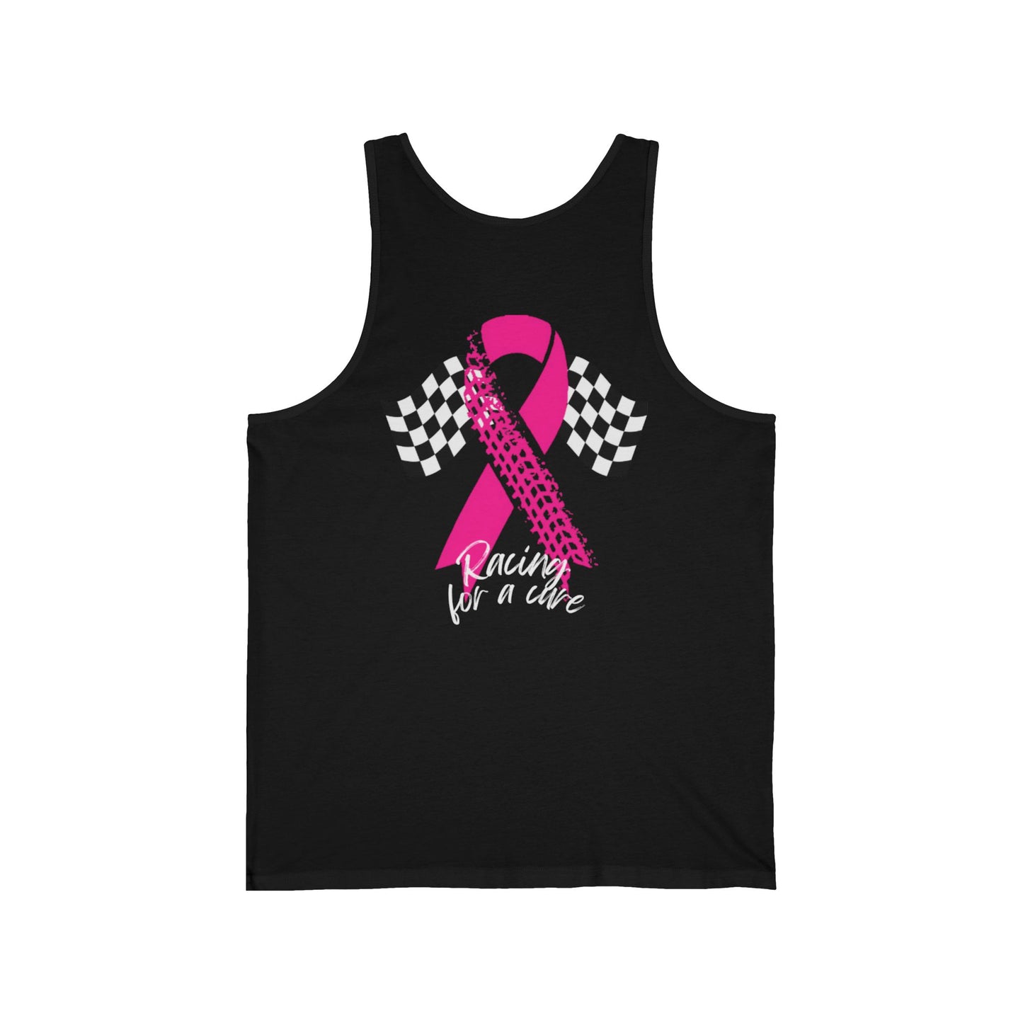 Racing for a Cure- Breast Cancer Unisex Jersey Tank