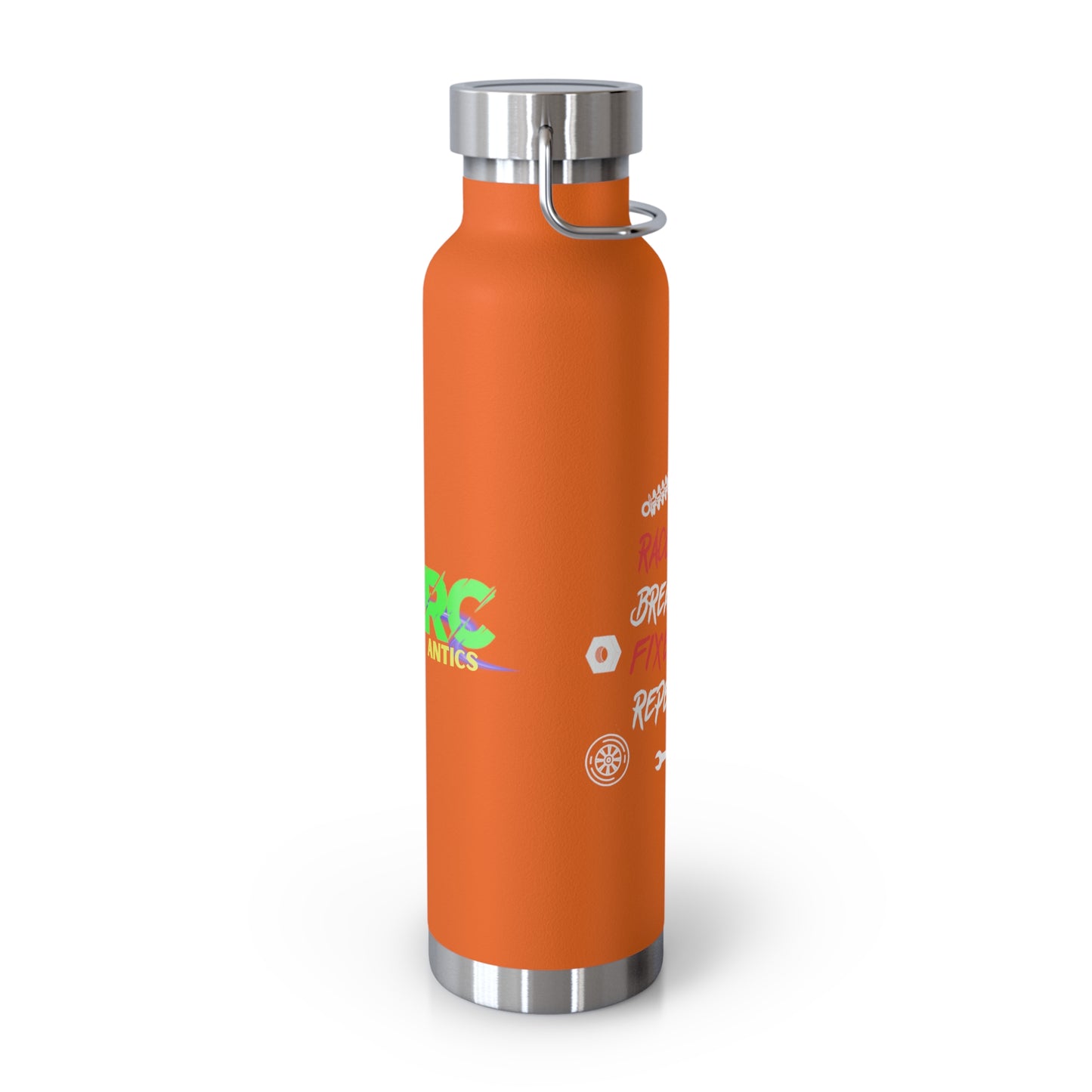 Race Em, Break Em, Fix Em, Repeat Copper Vacuum Insulated Bottle, 22oz