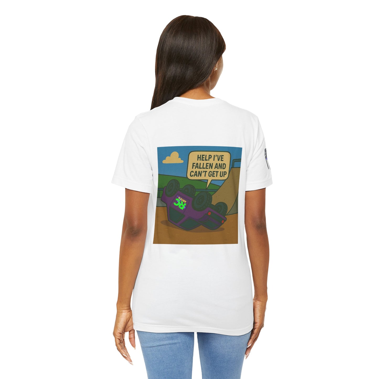 Help I've Fallin and can't get up Jump Unisex Jersey Short Sleeve Tee