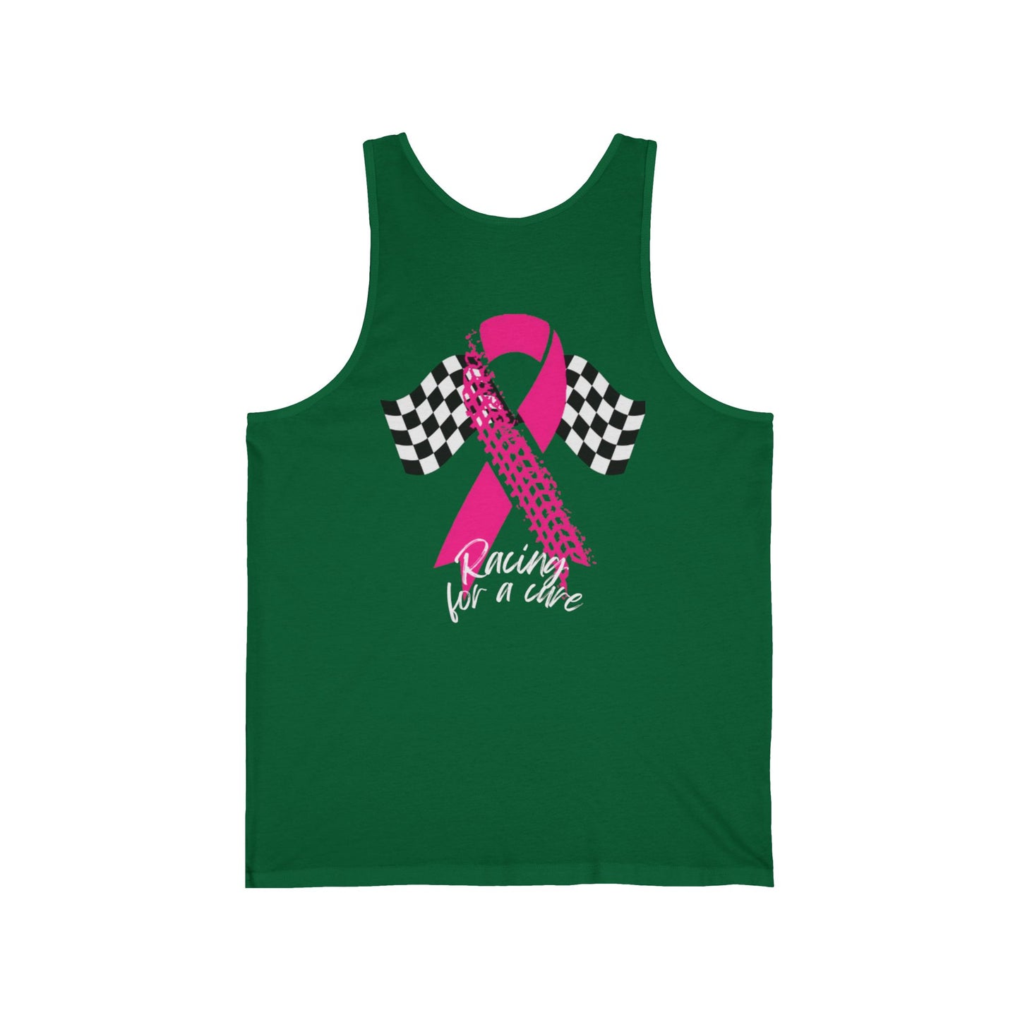 Racing for a Cure- Breast Cancer Unisex Jersey Tank