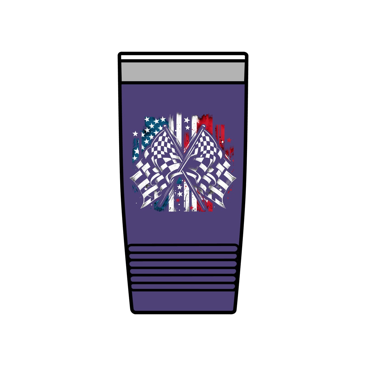 American Flag with Checkers Insulated Tumbler, 20oz