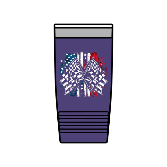American Flag with Checkers Insulated Tumbler, 20oz