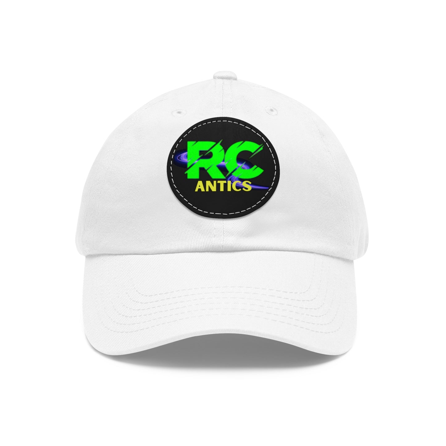 Hat with Leather Patch (Round)
