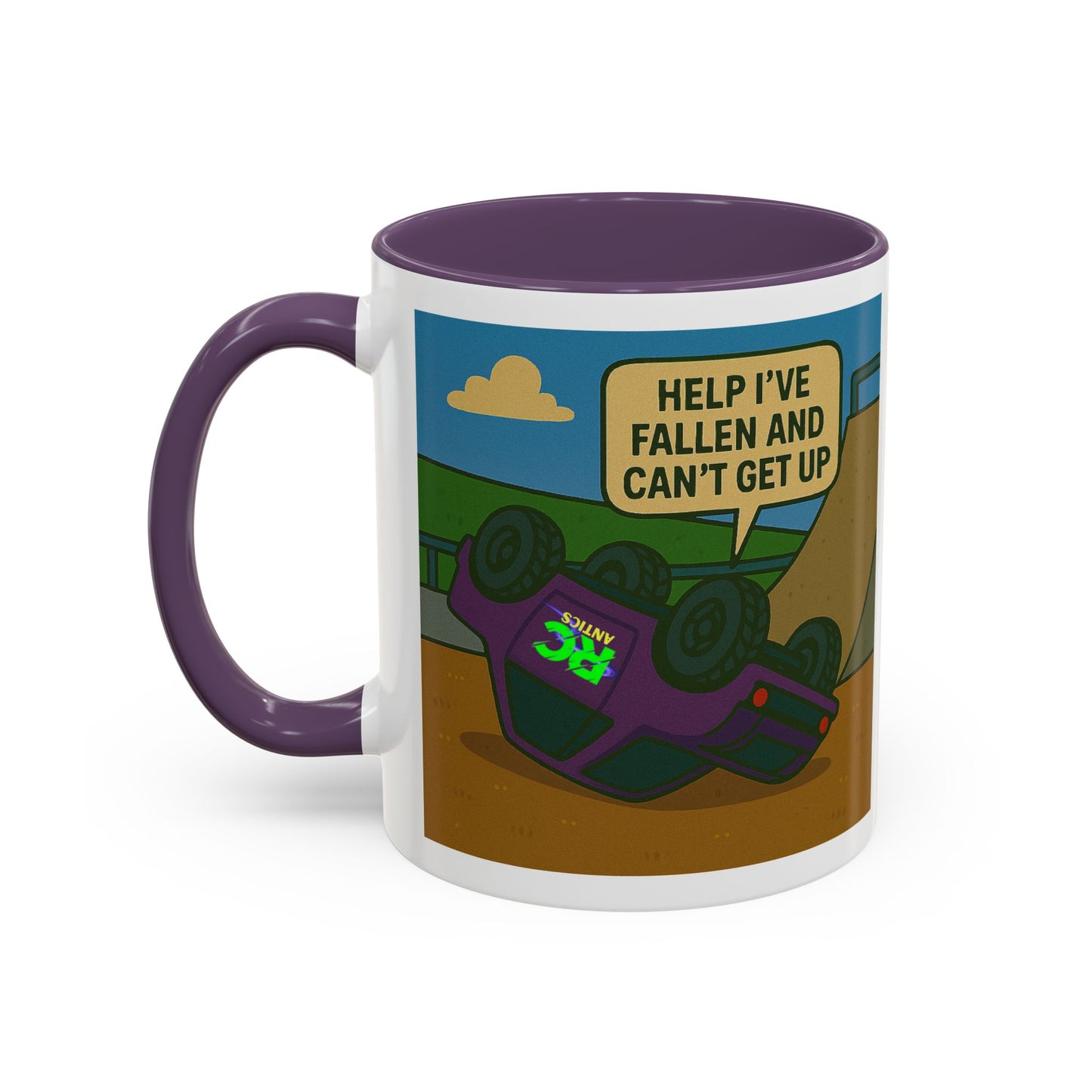 Help I've Fallin and Can't get up Skate Park Accent Coffee Mug (11, 15oz)