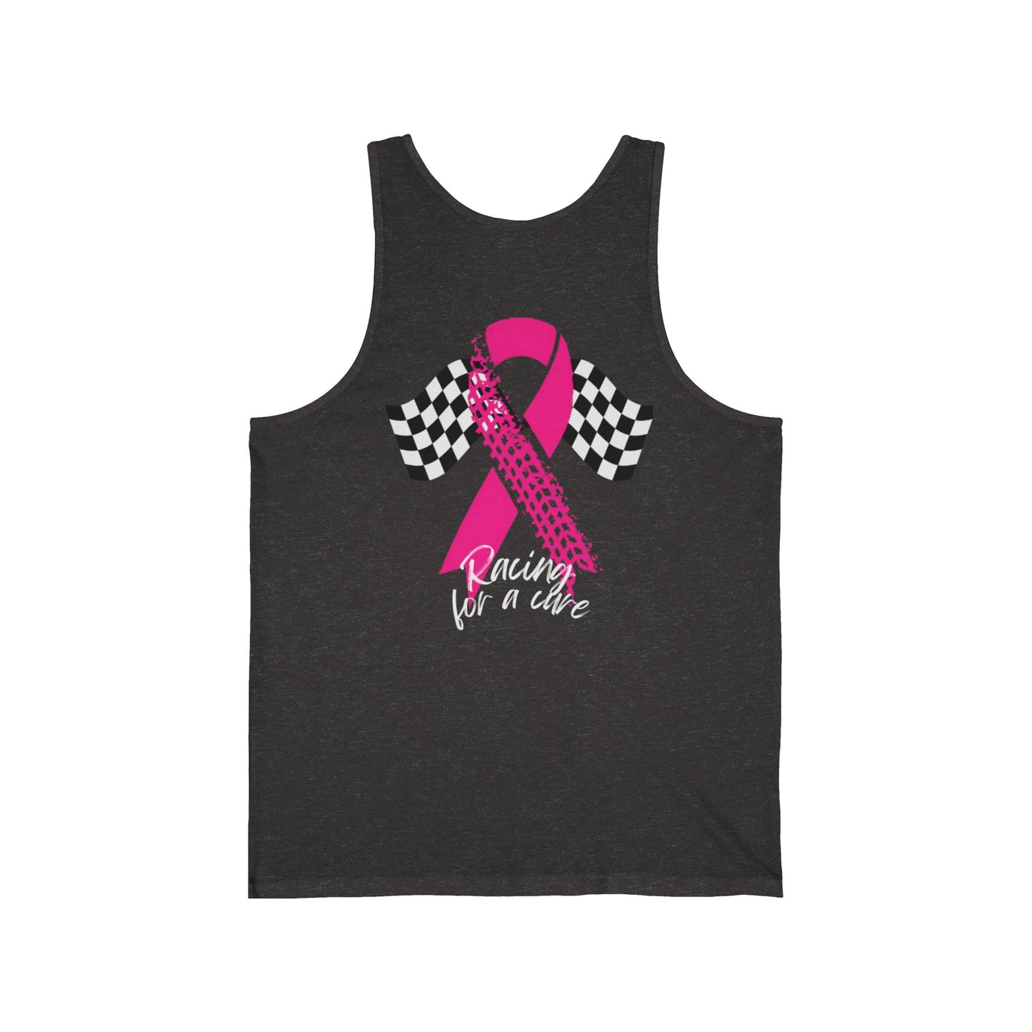 Racing for a Cure- Breast Cancer Unisex Jersey Tank