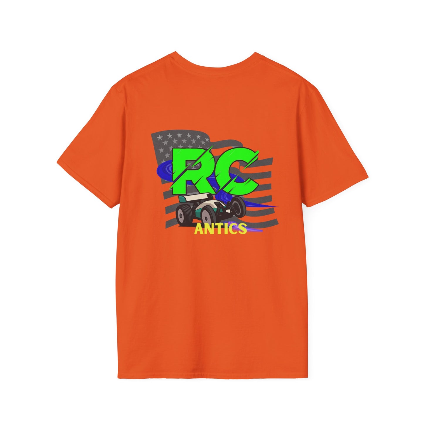 Patriotic RC Road Course Racing Unisex Softstyle T-Shirt