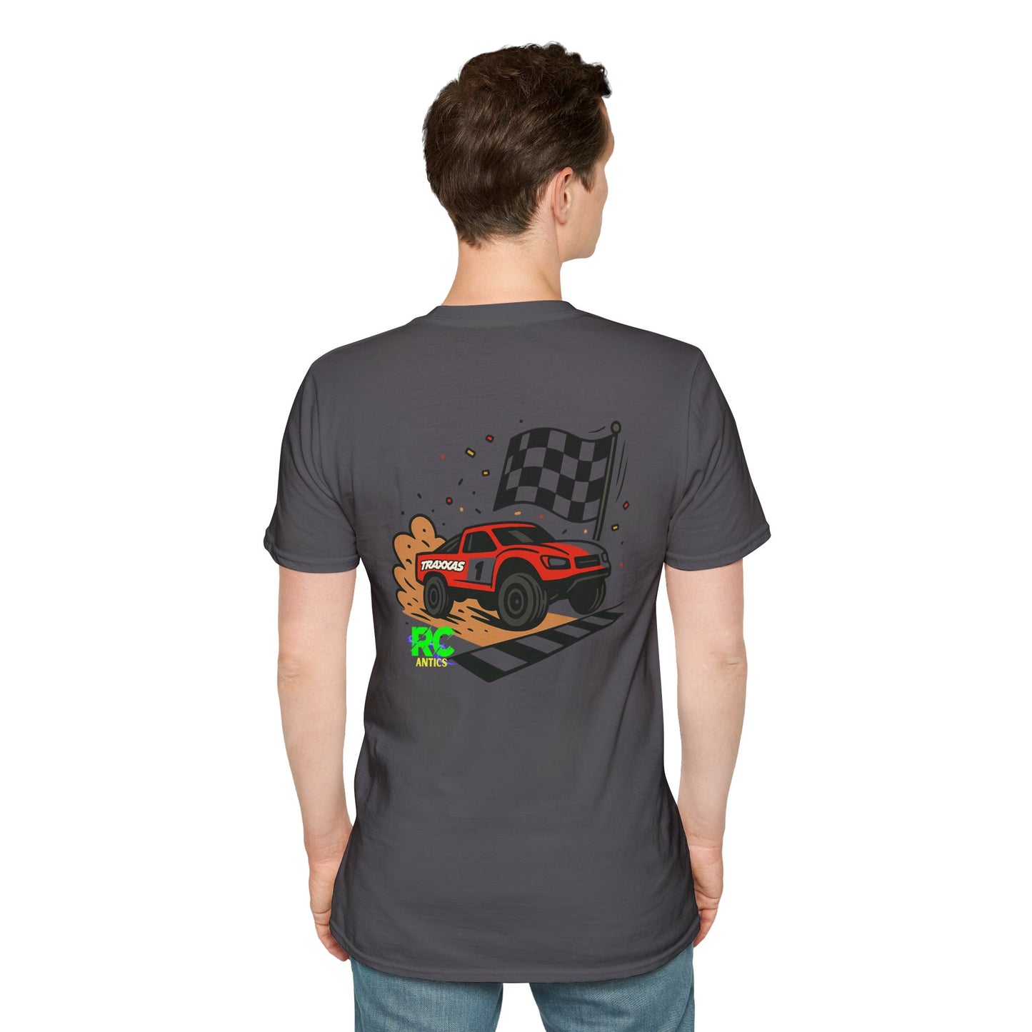 RC Truck Crossing Finish Line Unisex Softstyle T-Shirt