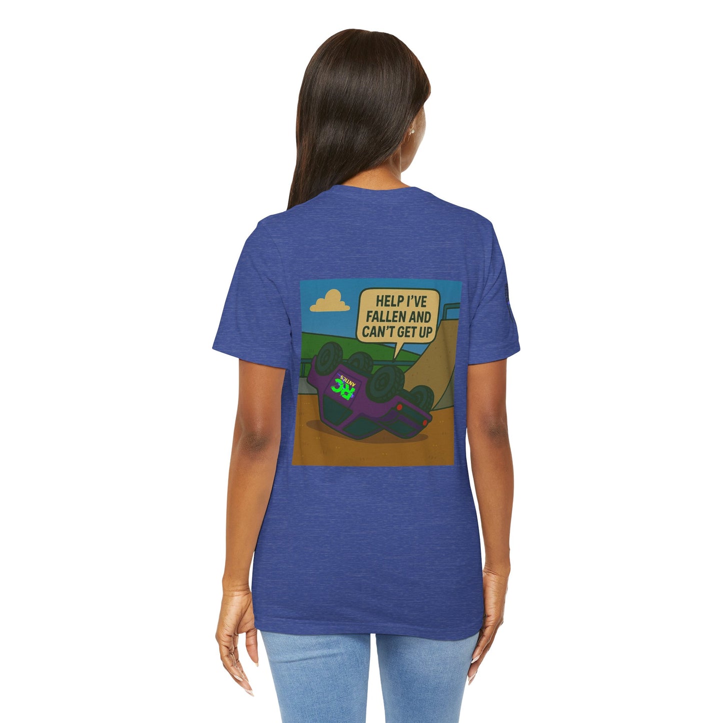 Help I've Fallin and can't get up Jump Unisex Jersey Short Sleeve Tee