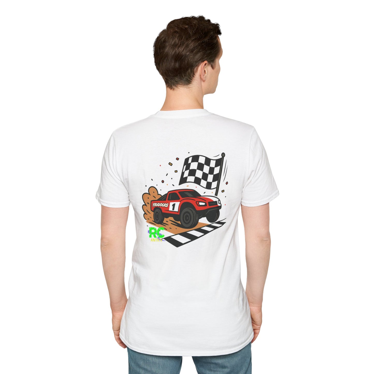 RC Truck Crossing Finish Line Unisex Softstyle T-Shirt
