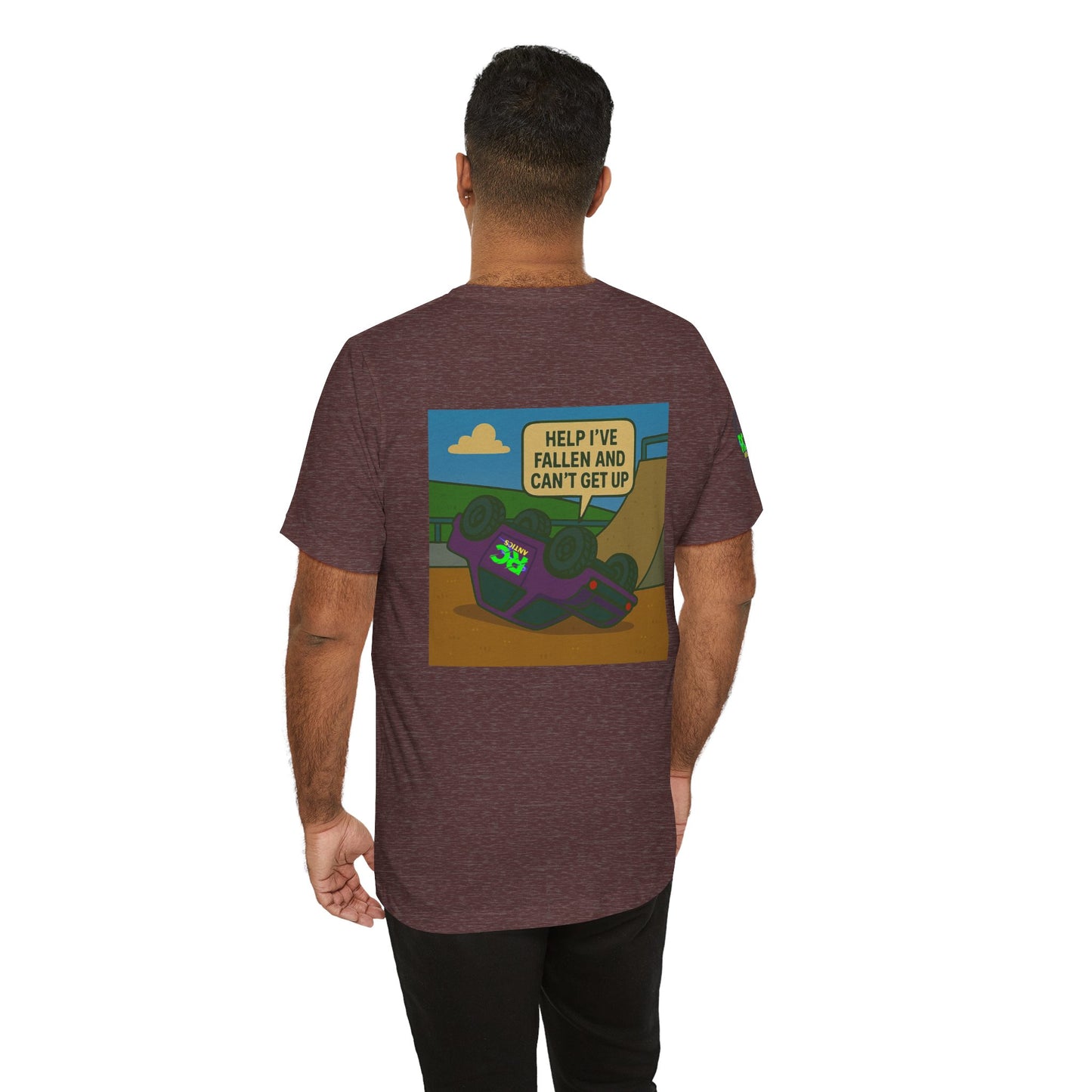 Help I've Fallin and can't get up Jump Unisex Jersey Short Sleeve Tee