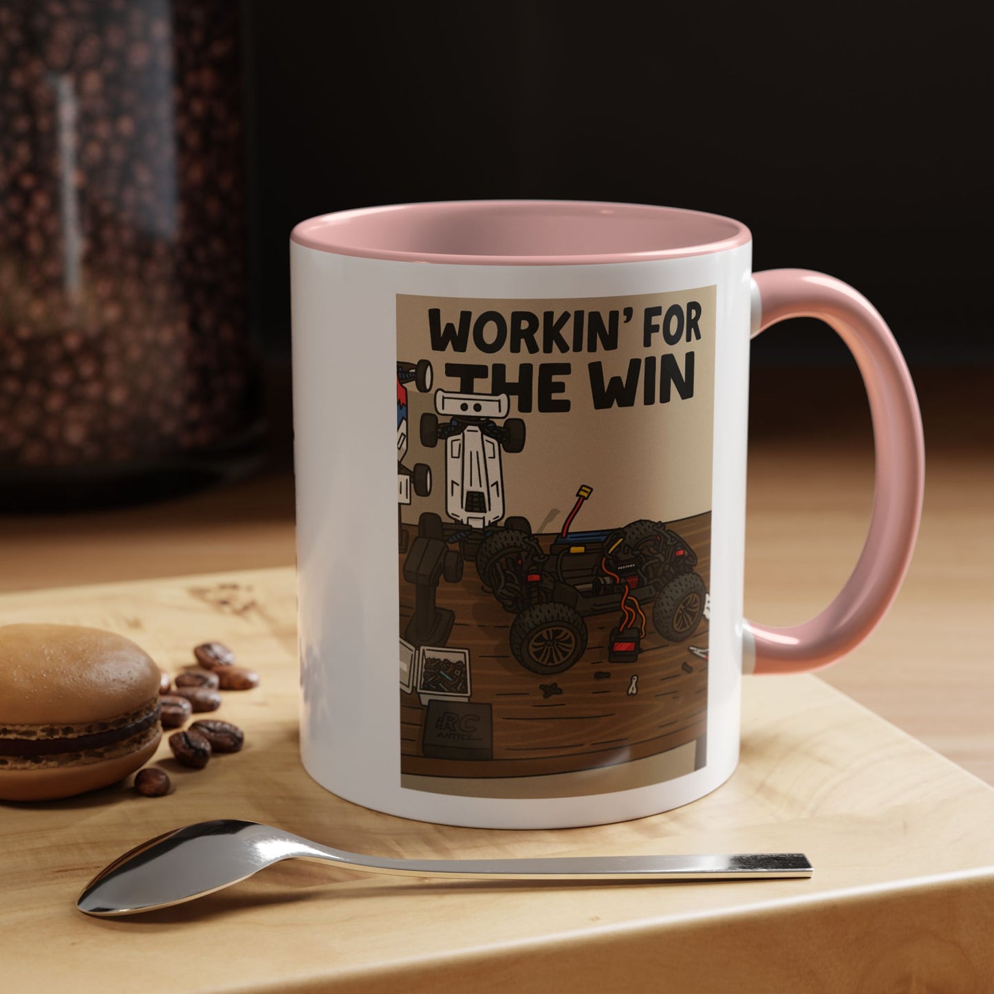 Workin for the win Accent Coffee Mug (11, 15oz)
