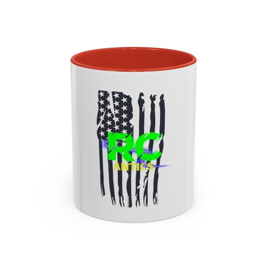 Patriotic RC Antics Accent Coffee Mug (11, 15oz)