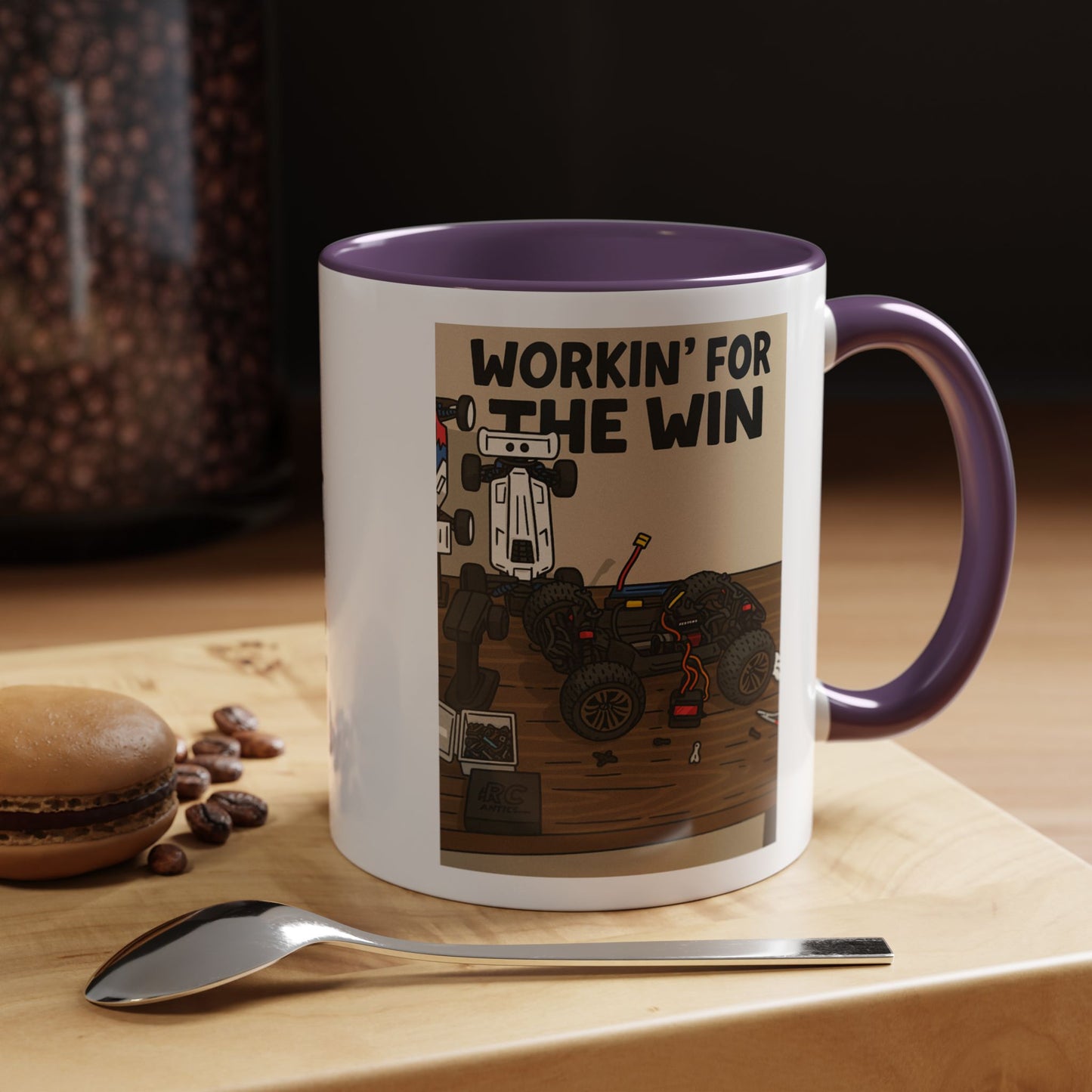 Workin for the win Accent Coffee Mug (11, 15oz)