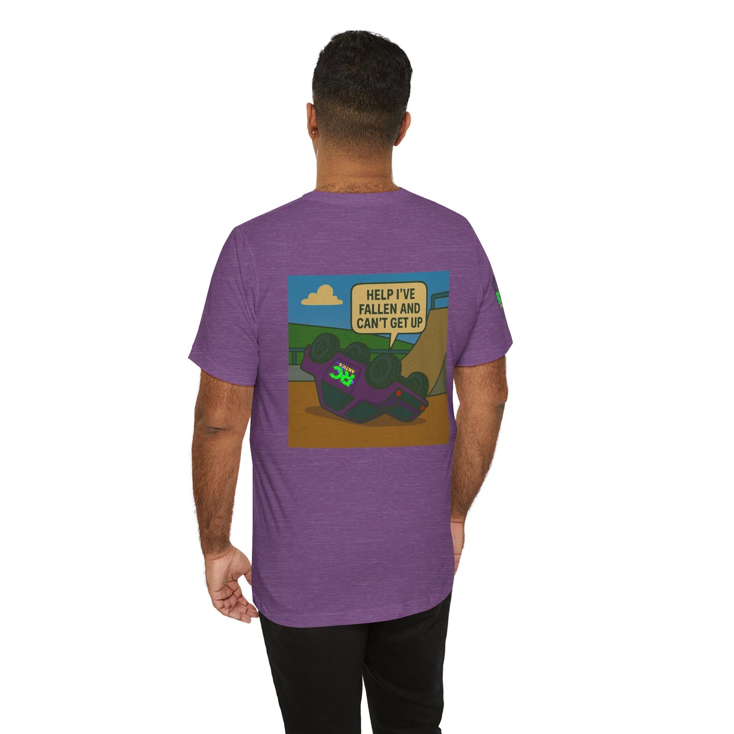 Help I've Fallin and can't get up Jump Unisex Jersey Short Sleeve Tee
