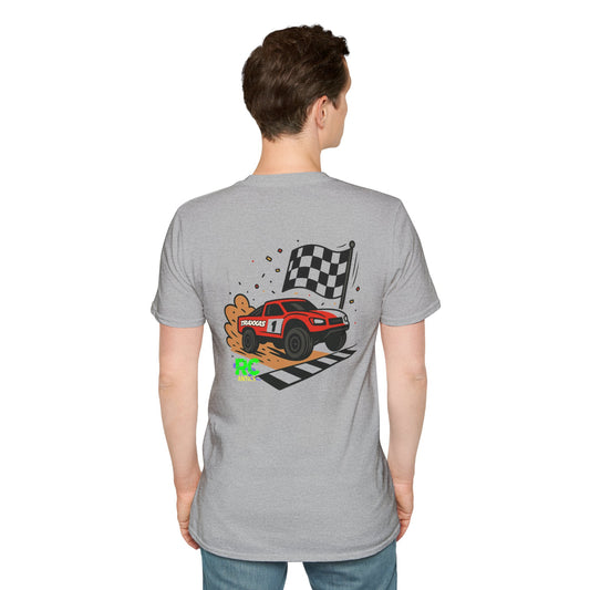 RC Truck Crossing Finish Line Unisex Softstyle T-Shirt