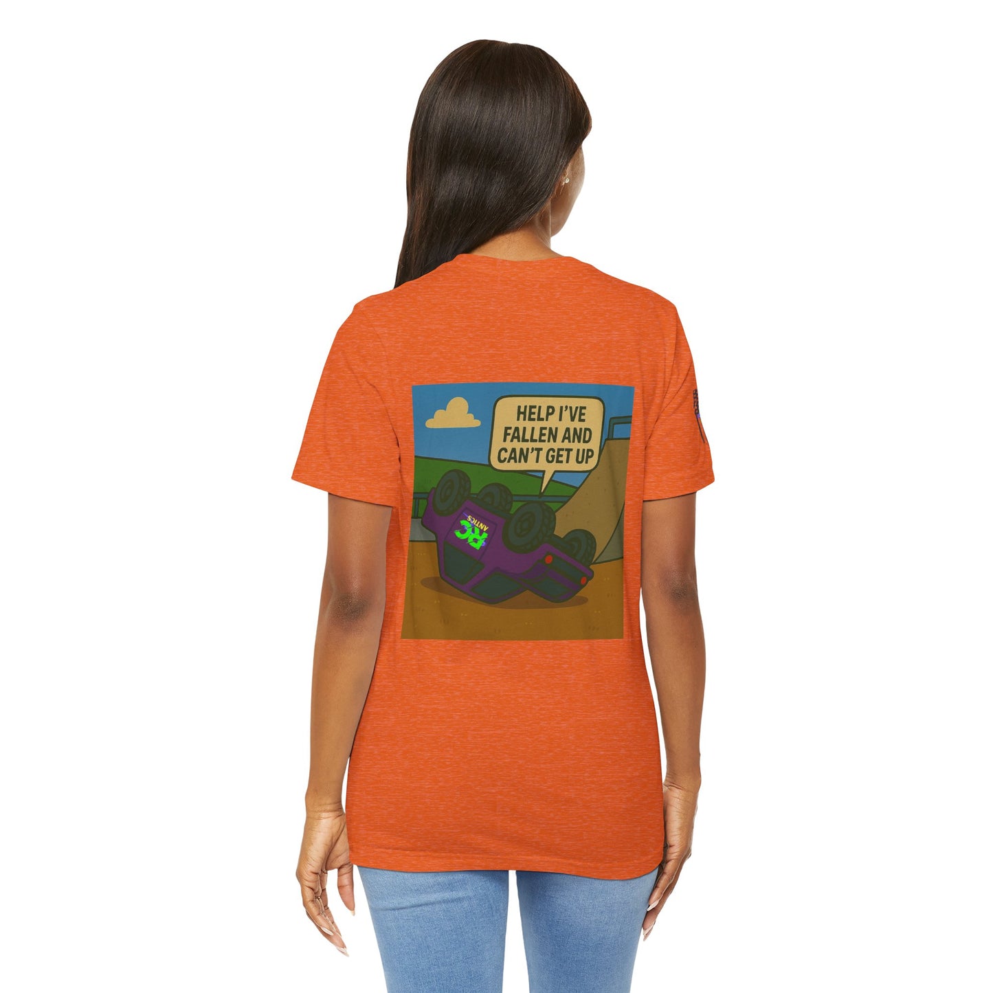 Help I've Fallin and can't get up Jump Unisex Jersey Short Sleeve Tee