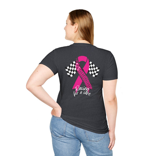 Racing for a Cure - Breast Cancer Unisex Softstyle T-Shirt