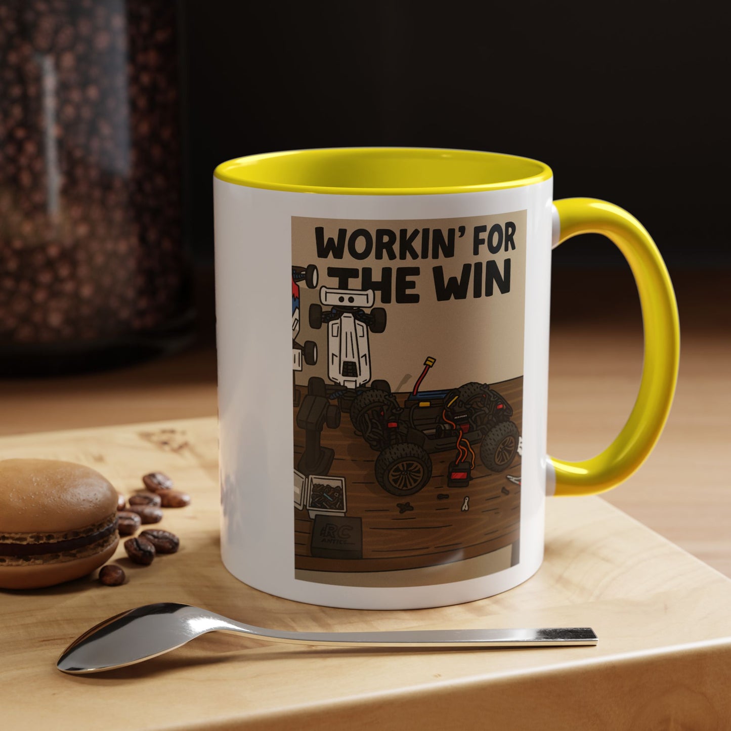 Workin for the win Accent Coffee Mug (11, 15oz)