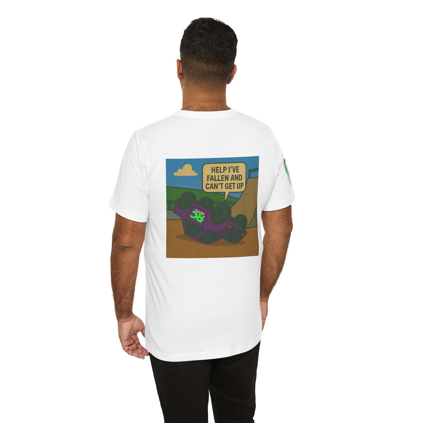Help I've Fallin and can't get up Jump Unisex Jersey Short Sleeve Tee