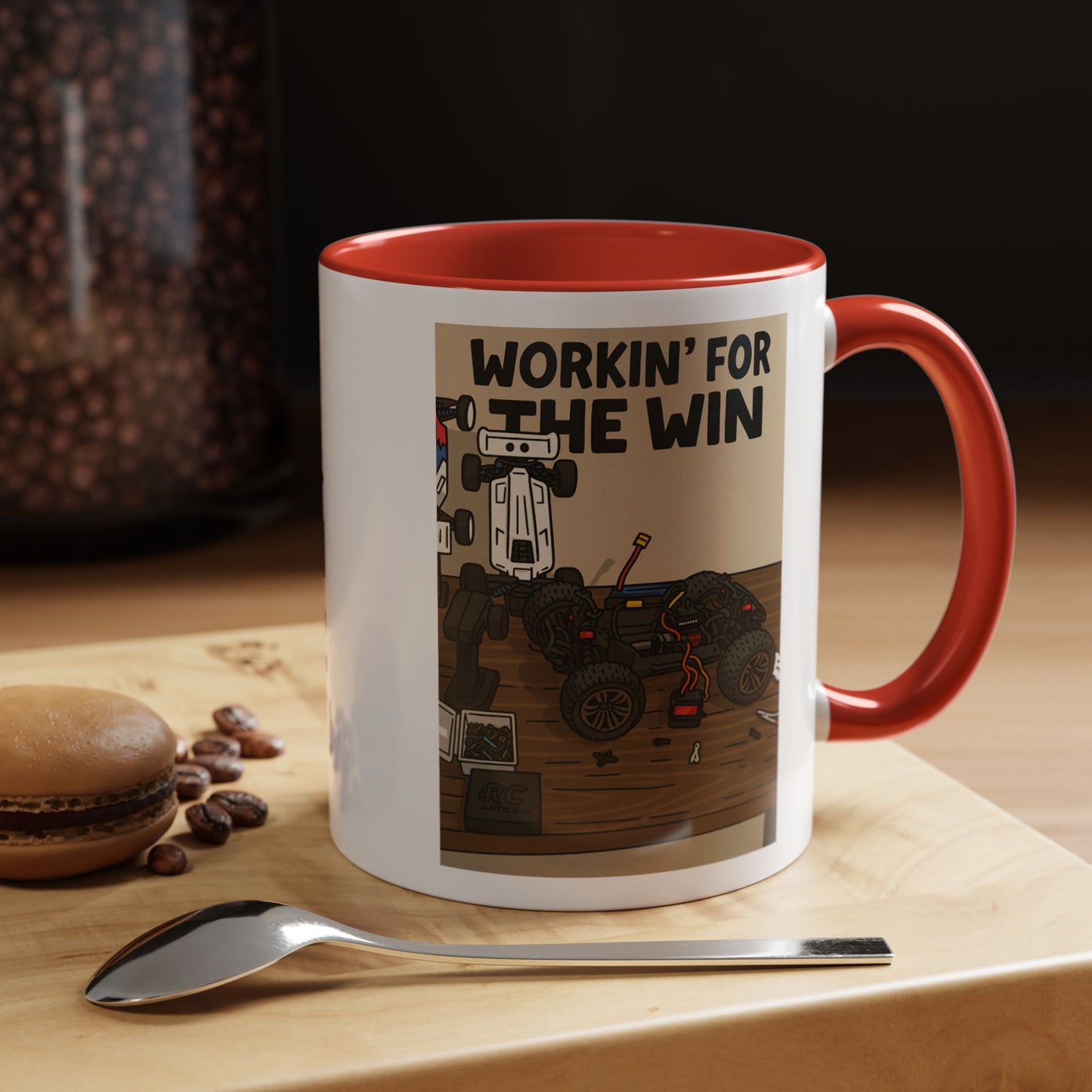 Workin for the win Accent Coffee Mug (11, 15oz)