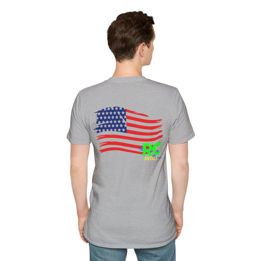 American Flag RC Antics Unisex Softstyle T-Shirt