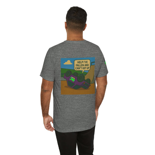Help I've Fallin and can't get up Jump Unisex Jersey Short Sleeve Tee