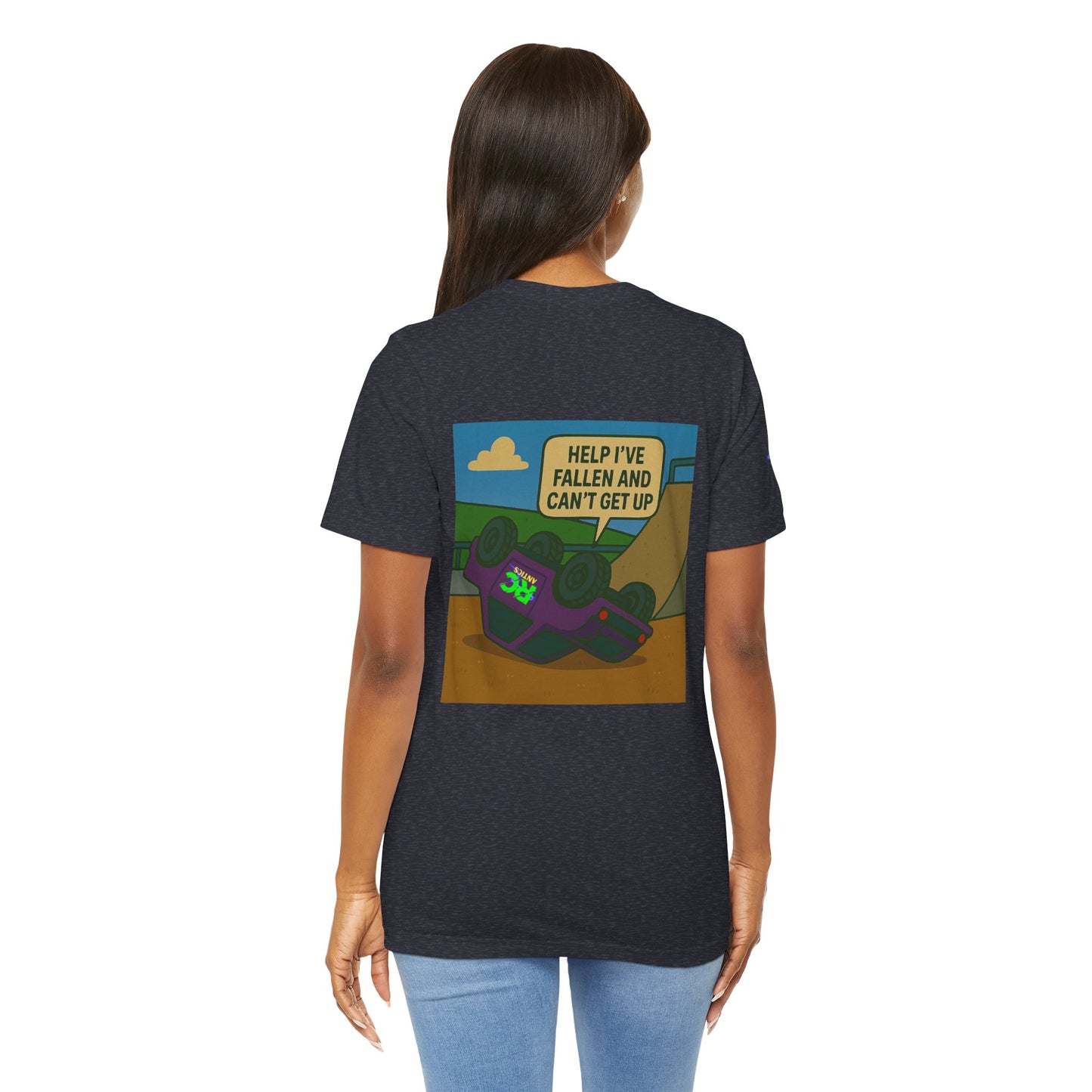 Help I've Fallin and can't get up Jump Unisex Jersey Short Sleeve Tee