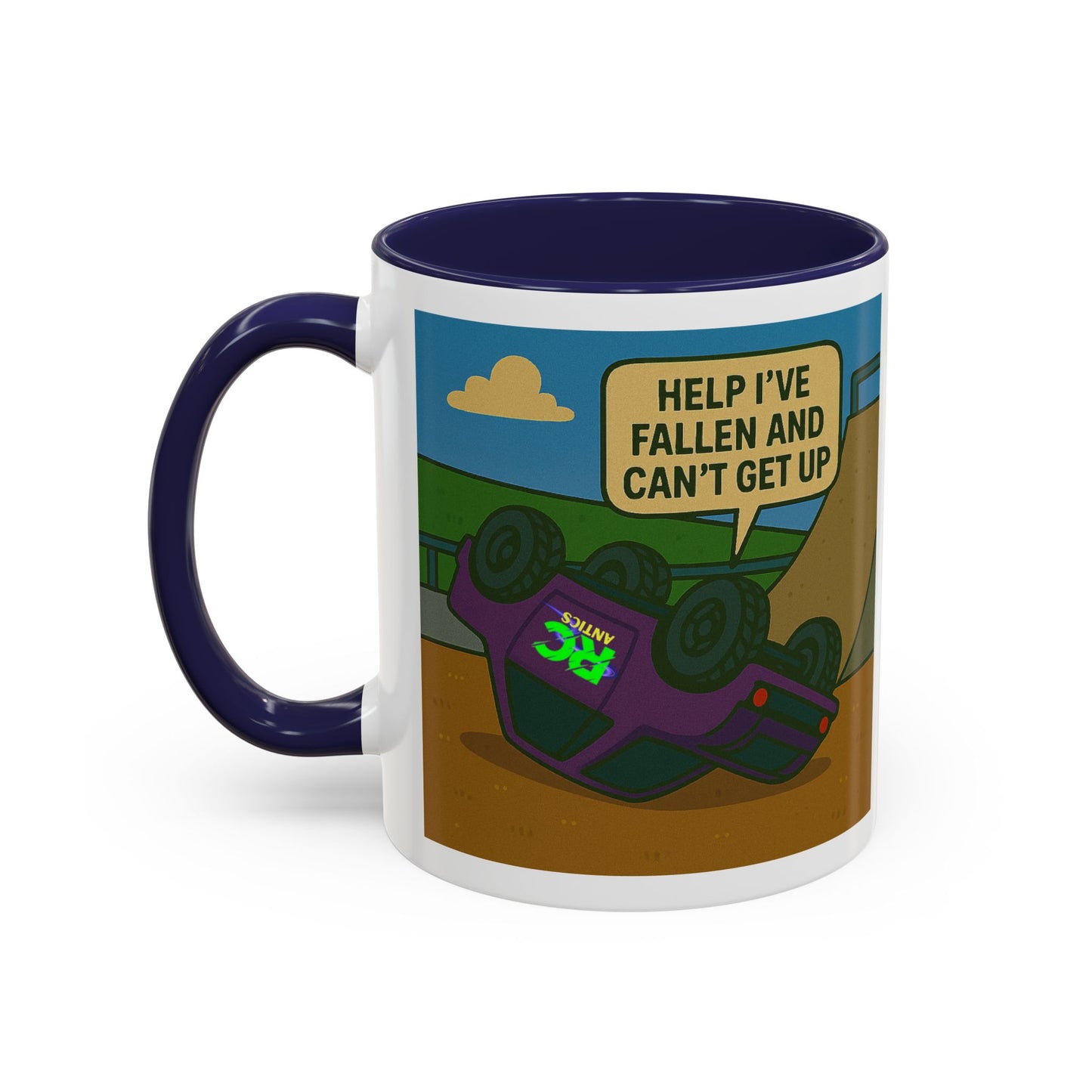 Help I've Fallin and Can't get up Skate Park Accent Coffee Mug (11, 15oz)