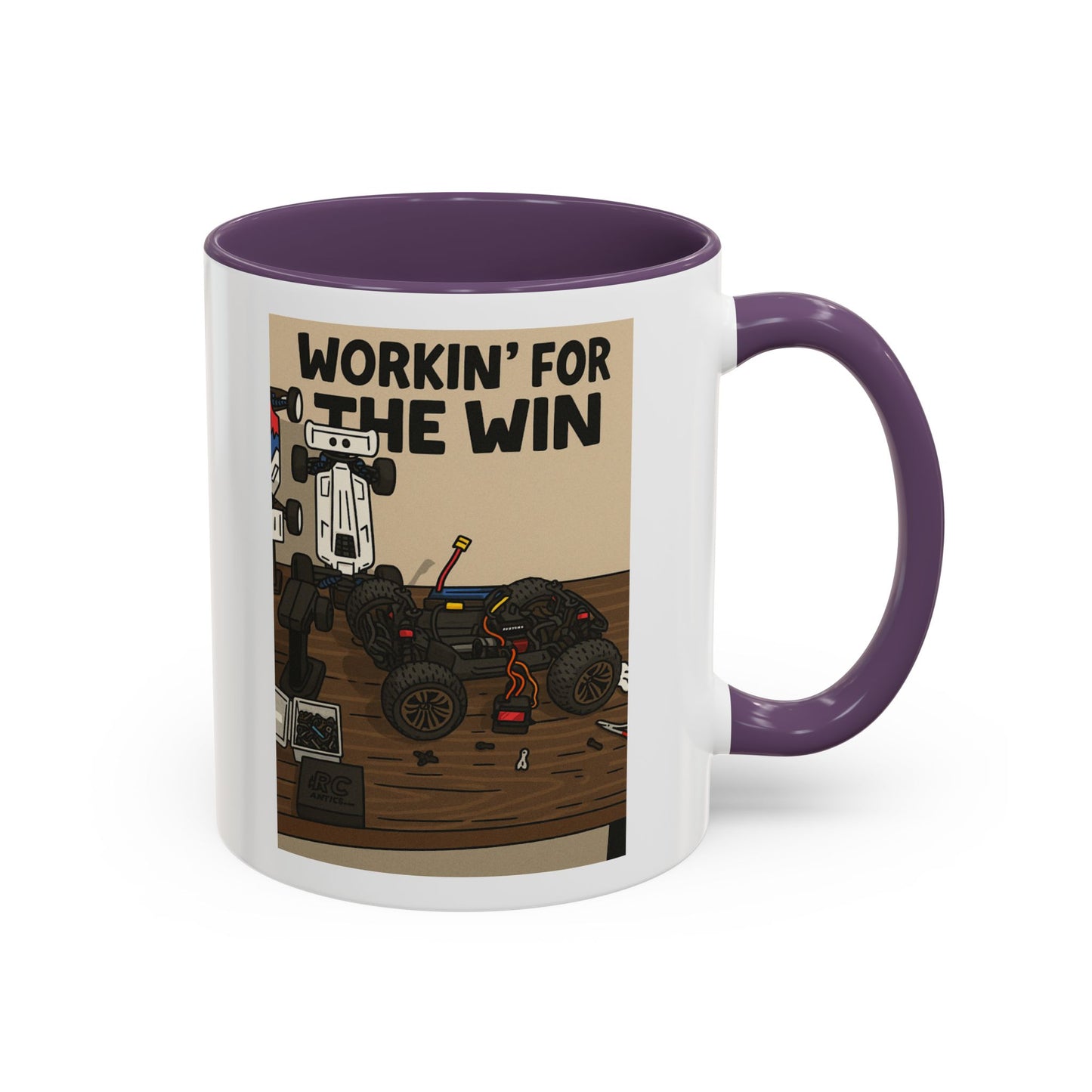 Workin for the win Accent Coffee Mug (11, 15oz)