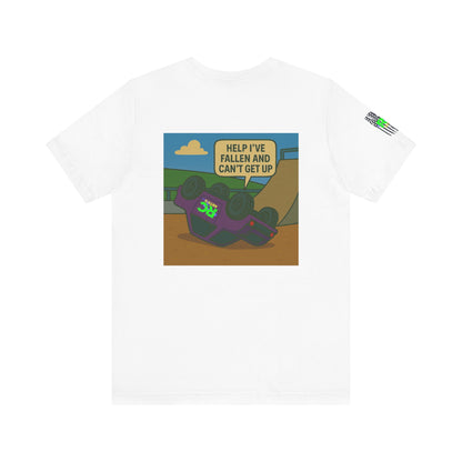 Help I've Fallin and can't get up Jump Unisex Jersey Short Sleeve Tee