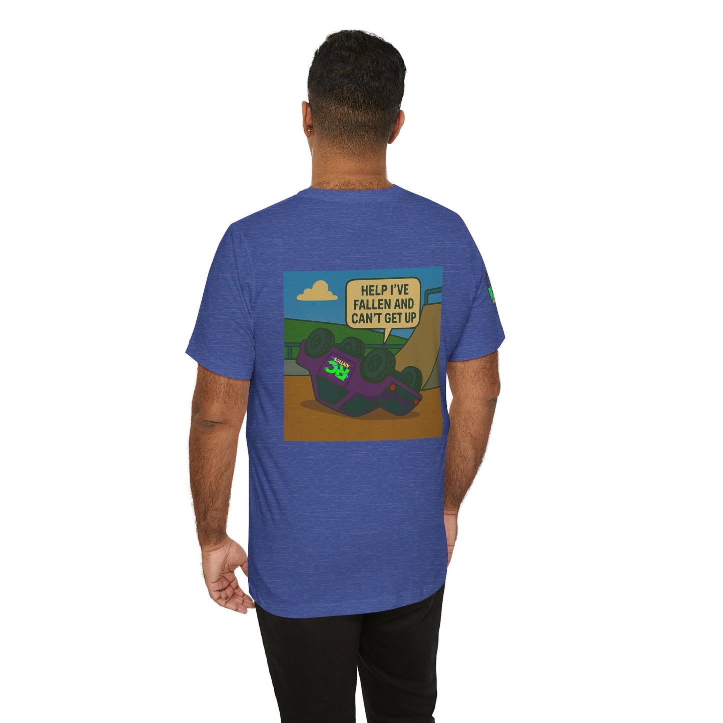 Help I've Fallin and can't get up Jump Unisex Jersey Short Sleeve Tee