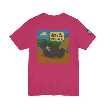 Help I've Fallin and can't get up Jump Unisex Jersey Short Sleeve Tee