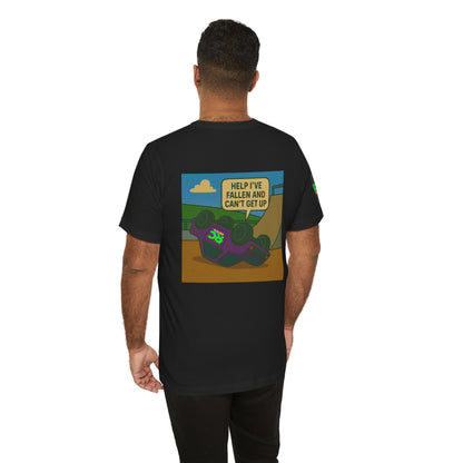 Help I've Fallin and can't get up Jump Unisex Jersey Short Sleeve Tee