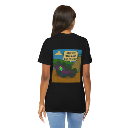Help I've Fallin and can't get up Jump Unisex Jersey Short Sleeve Tee