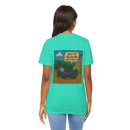 Help I've Fallin and can't get up Jump Unisex Jersey Short Sleeve Tee