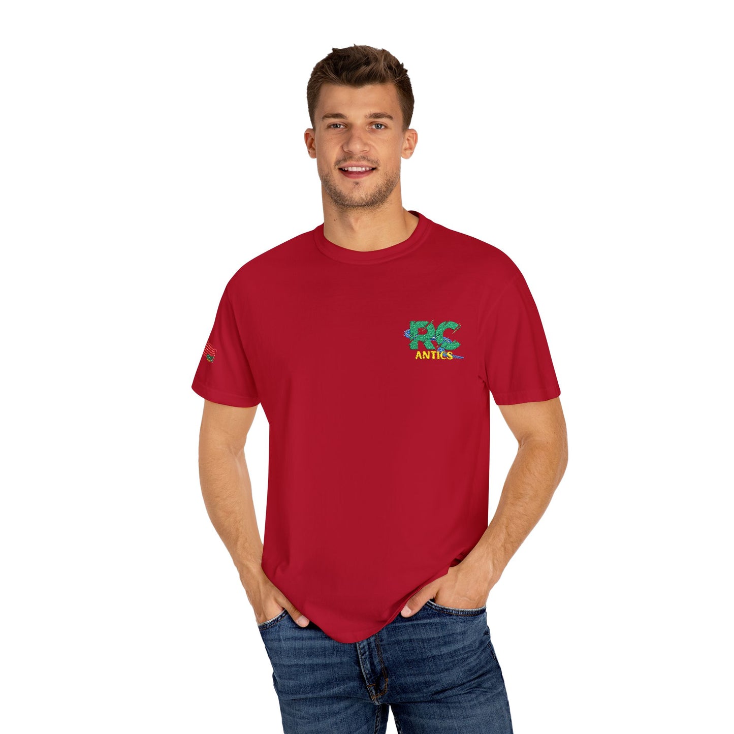 Embroidered RC Antics Unisex Garment-Dyed T-shirt