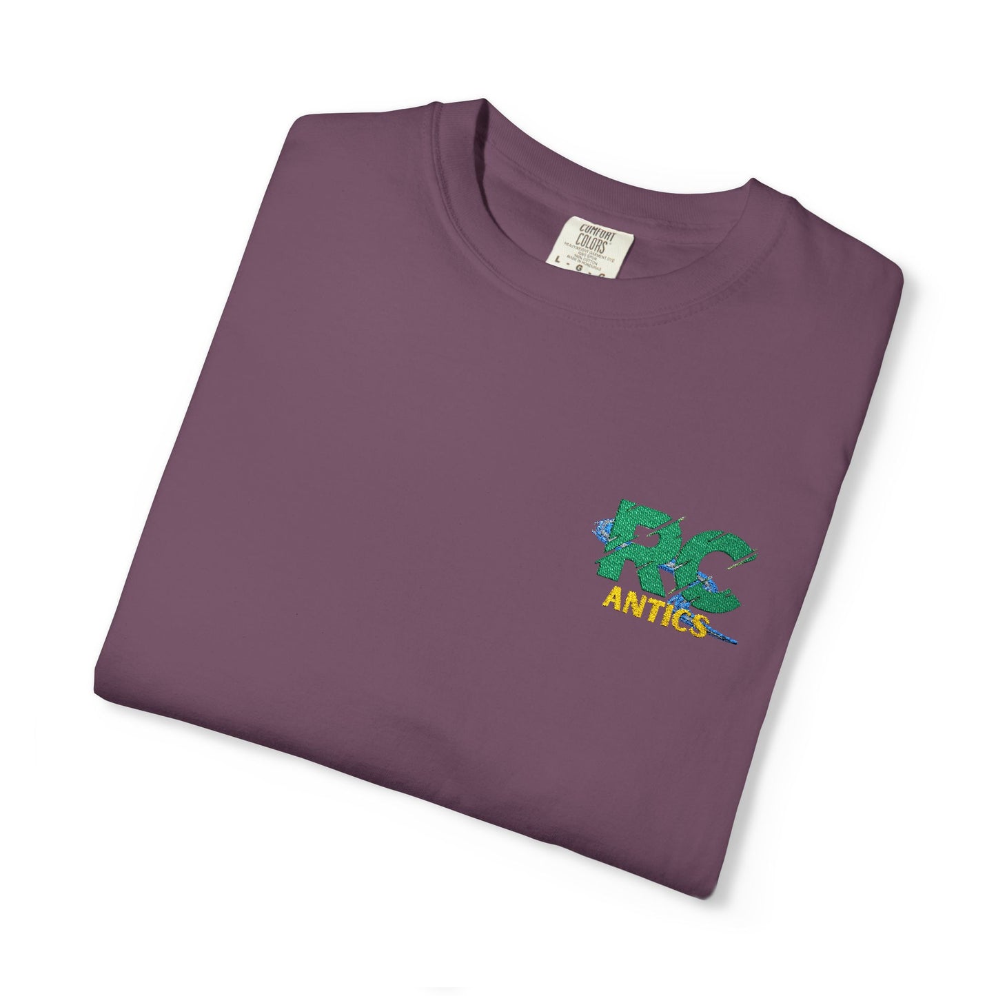 Embroidered RC Antics Unisex Garment-Dyed T-shirt