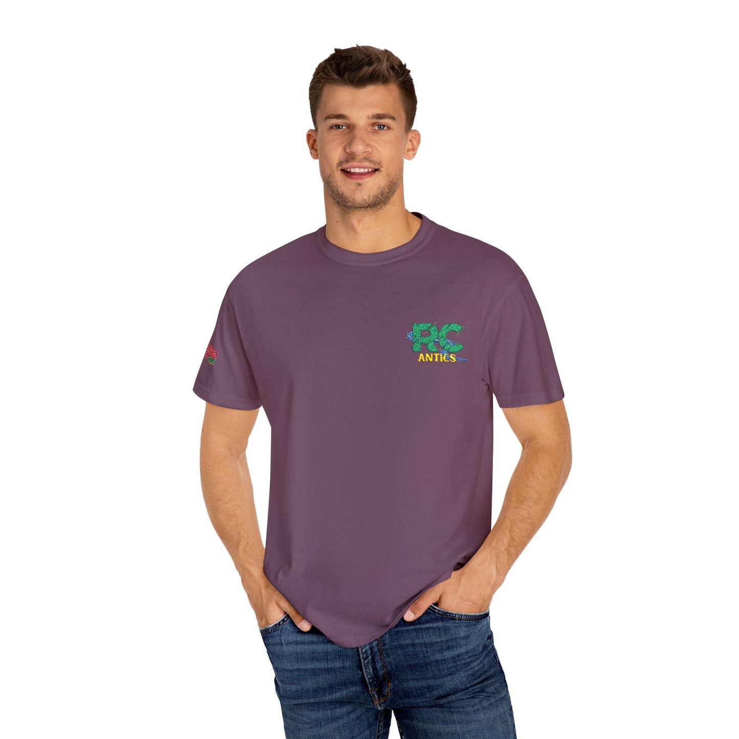 Embroidered RC Antics Unisex Garment-Dyed T-shirt
