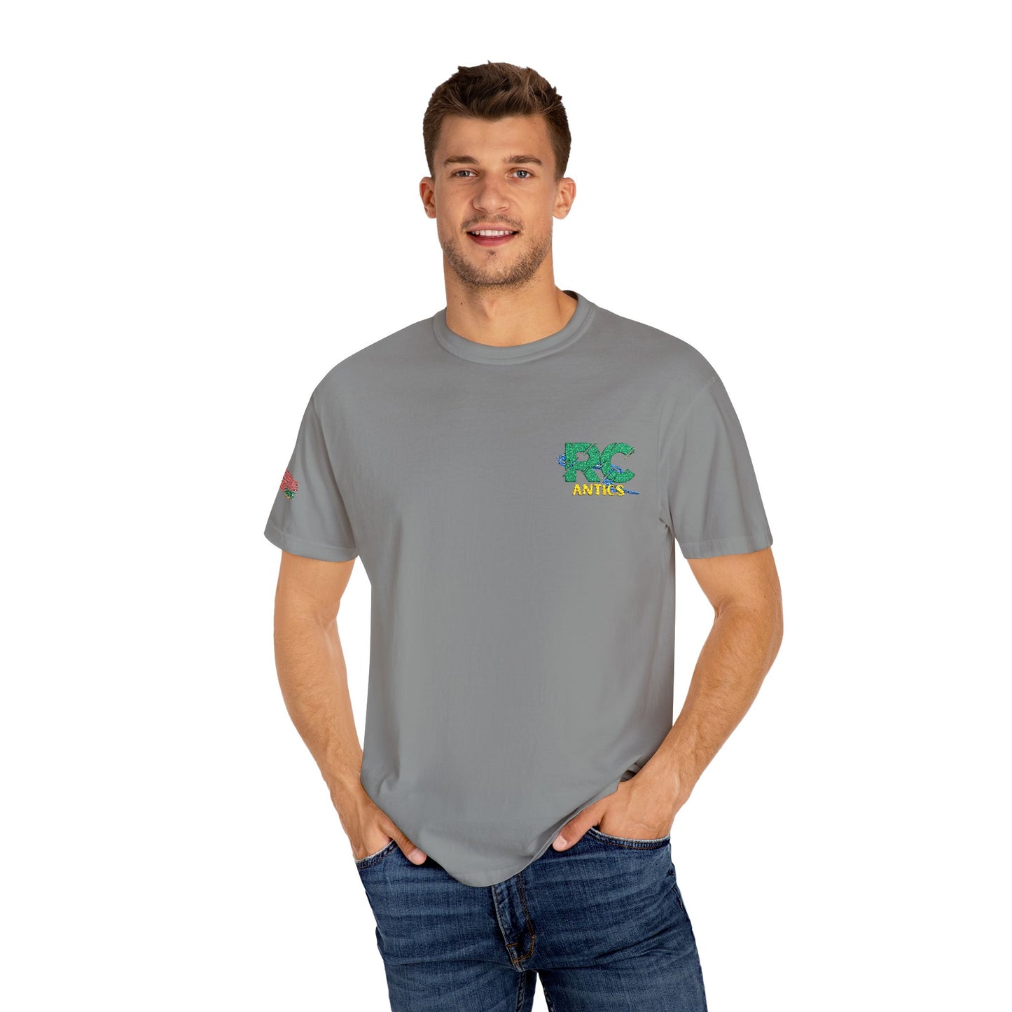 Embroidered RC Antics Unisex Garment-Dyed T-shirt