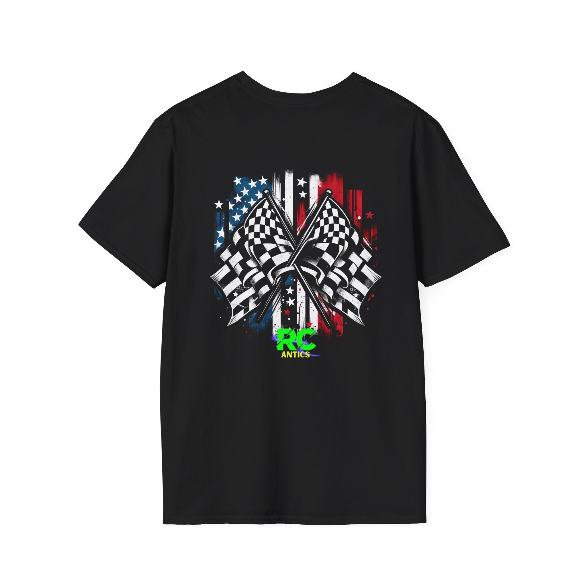 American Flag with Checkers Unisex Softstyle T-Shirt – RC Antics