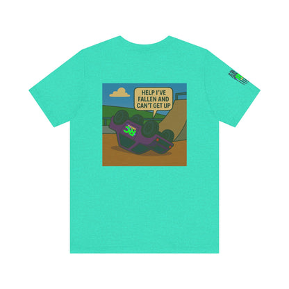 Help I've Fallin and can't get up Jump Unisex Jersey Short Sleeve Tee