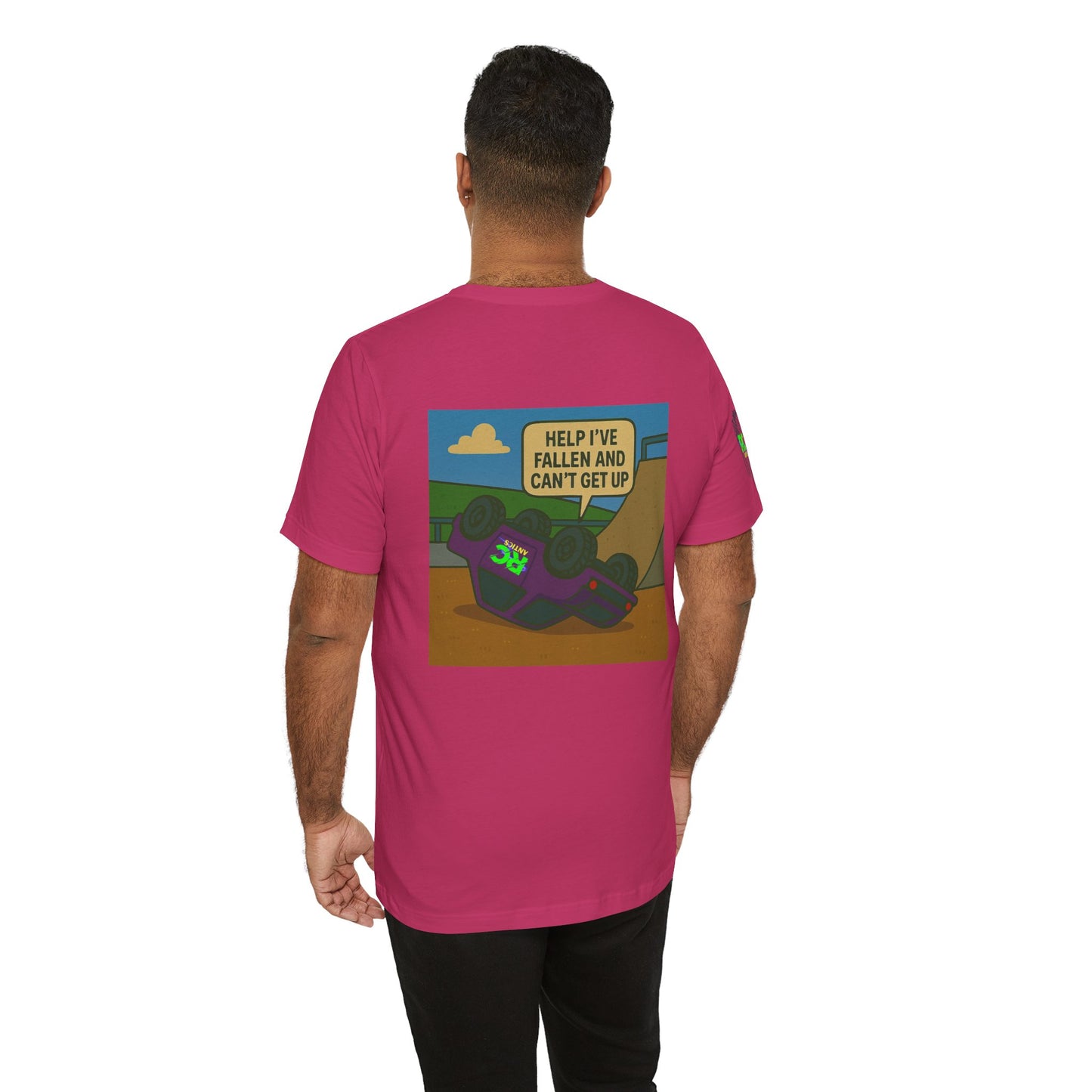 Help I've Fallin and can't get up Jump Unisex Jersey Short Sleeve Tee