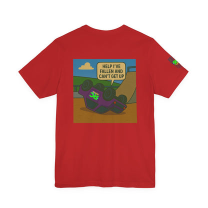 Help I've Fallin and can't get up Jump Unisex Jersey Short Sleeve Tee